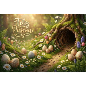 CAPA FUNDO FOTOGRÁFICO HORIZONTAL PÁSCOA COELHO| TECIDO PREMIUM  | VÁRIOS MODELOS - 2.20X1.50M