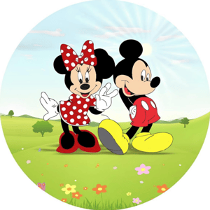 CAPA PAINEL REDONDO MICKEY | TECIDO PREMIUM  | VÁRIOS MODELOS - 1.50X1.50M E 50X50CM