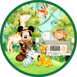 CAPA PAINEL REDONDO MICKEY | TECIDO PREMIUM  | VÁRIOS MODELOS - 1.50X1.50M E 50X50CM