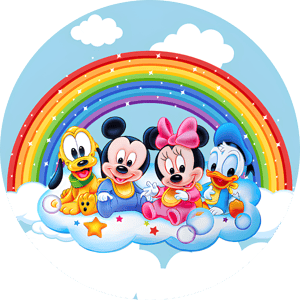 CAPA PAINEL REDONDO MICKEY | TECIDO PREMIUM  | VÁRIOS MODELOS - 1.50X1.50M E 50X50CM