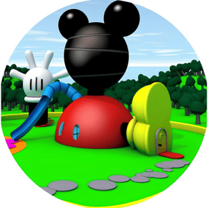 CAPA PAINEL REDONDO MICKEY | TECIDO PREMIUM  | VÁRIOS MODELOS - 1.50X1.50M E 50X50CM