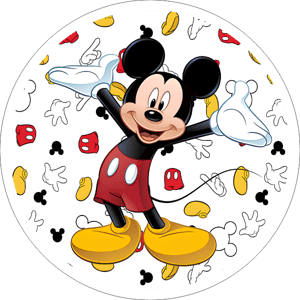 CAPA PAINEL REDONDO MICKEY | TECIDO PREMIUM  | VÁRIOS MODELOS - 1.50X1.50M E 50X50CM