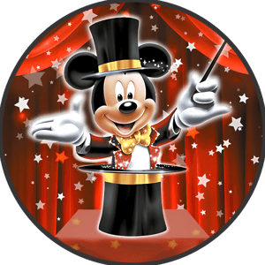 CAPA PAINEL REDONDO MICKEY | TECIDO PREMIUM  | VÁRIOS MODELOS - 1.50X1.50M E 50X50CM