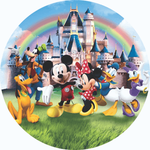 CAPA PAINEL REDONDO MICKEY | TECIDO PREMIUM  | VÁRIOS MODELOS - 1.50X1.50M E 50X50CM