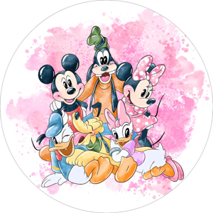 CAPA PAINEL REDONDO MICKEY | TECIDO PREMIUM  | VÁRIOS MODELOS - 1.50X1.50M E 50X50CM