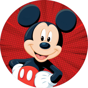 CAPA PAINEL REDONDO MICKEY | TECIDO PREMIUM  | VÁRIOS MODELOS - 1.50X1.50M E 50X50CM