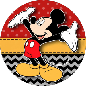 CAPA PAINEL REDONDO MICKEY | TECIDO PREMIUM  | VÁRIOS MODELOS - 1.50X1.50M E 50X50CM