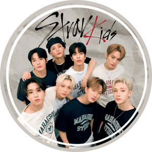 CAPA PAINEL REDONDO KPOP STRAY KIDS | TECIDO PREMIUM  | VÁRIOS MODELOS - 1.50X1.50M E 50X50CM