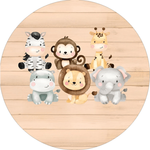 CAPA PAINEL REDONDO SAFARI | TECIDO PREMIUM  | VÁRIOS MODELOS - 1.50X1.50M E 50X50CM