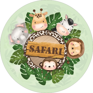 CAPA PAINEL REDONDO SAFARI | TECIDO PREMIUM  | VÁRIOS MODELOS - 1.50X1.50M E 50X50CM