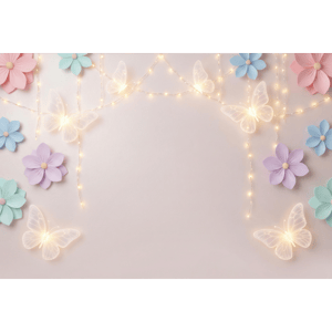 CAPA FUNDO FOTOGRÁFICO HORIZONTAL BORBOLETA| TECIDO PREMIUM  | VÁRIOS MODELOS - 2.20X1.50M