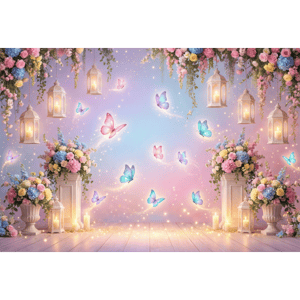 CAPA FUNDO FOTOGRÁFICO HORIZONTAL BORBOLETA| TECIDO PREMIUM  | VÁRIOS MODELOS - 2.20X1.50M