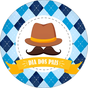 CAPA PAINEL REDONDO DIA DOS PAIS | TECIDO PREMIUM  | VÁRIOS MODELOS - 1.50X1.50M E 50X50CM