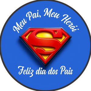 CAPA PAINEL REDONDO DIA DOS PAIS | TECIDO PREMIUM  | VÁRIOS MODELOS - 1.50X1.50M E 50X50CM