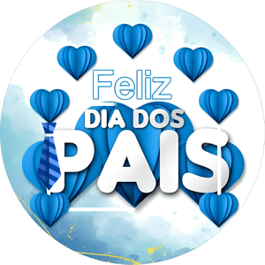 CAPA PAINEL REDONDO DIA DOS PAIS | TECIDO PREMIUM  | VÁRIOS MODELOS - 1.50X1.50M E 50X50CM