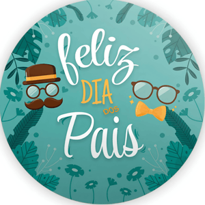 CAPA PAINEL REDONDO DIA DOS PAIS | TECIDO PREMIUM  | VÁRIOS MODELOS - 1.50X1.50M E 50X50CM