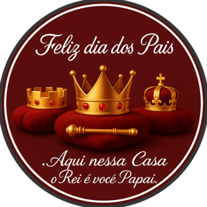 CAPA PAINEL REDONDO DIA DOS PAIS | TECIDO PREMIUM  | VÁRIOS MODELOS - 1.50X1.50M E 50X50CM