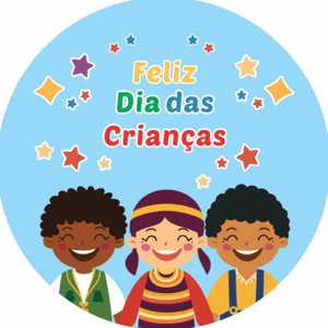 CAPA PAINEL REDONDO DIA DAS CRIANÇAS | TECIDO PREMIUM  | VÁRIOS MODELOS - 1.50X1.50M E 50X50CM