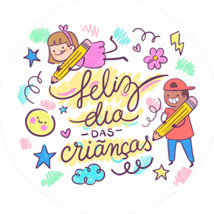 CAPA PAINEL REDONDO DIA DAS CRIANÇAS | TECIDO PREMIUM  | VÁRIOS MODELOS - 1.50X1.50M E 50X50CM