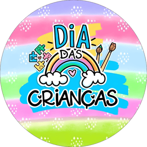 CAPA PAINEL REDONDO DIA DAS CRIANÇAS | TECIDO PREMIUM  | VÁRIOS MODELOS - 1.50X1.50M E 50X50CM