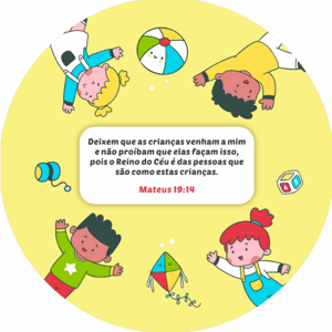 CAPA PAINEL REDONDO DIA DAS CRIANÇAS | TECIDO PREMIUM  | VÁRIOS MODELOS - 1.50X1.50M E 50X50CM