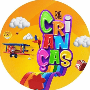 CAPA PAINEL REDONDO DIA DAS CRIANÇAS | TECIDO PREMIUM  | VÁRIOS MODELOS - 1.50X1.50M E 50X50CM