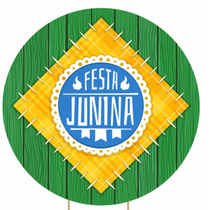 CAPA PAINEL REDONDO FESTA JUNINA | TECIDO PREMIUM  | VÁRIOS MODELOS - 1.50X1.50M E 50X50CM
