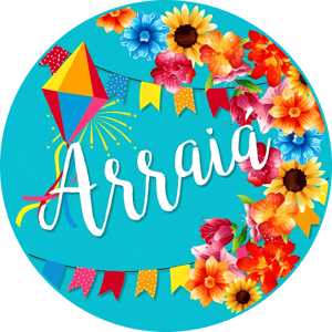 CAPA PAINEL REDONDO FESTA JUNINA | TECIDO PREMIUM  | VÁRIOS MODELOS - 1.50X1.50M E 50X50CM