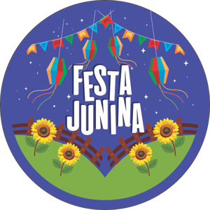 CAPA PAINEL REDONDO FESTA JUNINA | TECIDO PREMIUM  | VÁRIOS MODELOS - 1.50X1.50M E 50X50CM
