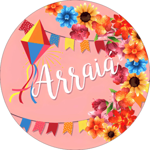 CAPA PAINEL REDONDO FESTA JUNINA | TECIDO PREMIUM  | VÁRIOS MODELOS - 1.50X1.50M E 50X50CM