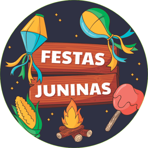 CAPA PAINEL REDONDO FESTA JUNINA | TECIDO PREMIUM  | VÁRIOS MODELOS - 1.50X1.50M E 50X50CM