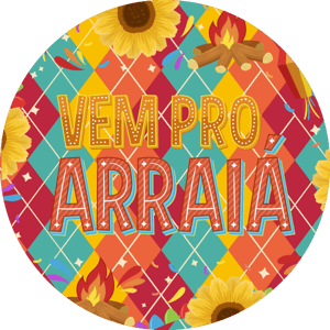 CAPA PAINEL REDONDO FESTA JUNINA | TECIDO PREMIUM  | VÁRIOS MODELOS - 1.50X1.50M E 50X50CM