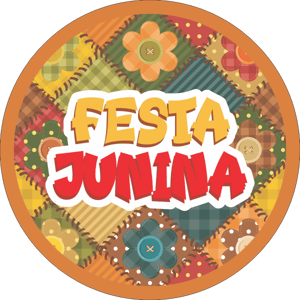 CAPA PAINEL REDONDO FESTA JUNINA | TECIDO PREMIUM  | VÁRIOS MODELOS - 1.50X1.50M E 50X50CM