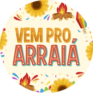 CAPA PAINEL REDONDO FESTA JUNINA | TECIDO PREMIUM  | VÁRIOS MODELOS - 1.50X1.50M E 50X50CM