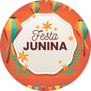 CAPA PAINEL REDONDO FESTA JUNINA | TECIDO PREMIUM  | VÁRIOS MODELOS - 1.50X1.50M E 50X50CM