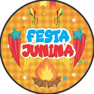 CAPA PAINEL REDONDO FESTA JUNINA | TECIDO PREMIUM  | VÁRIOS MODELOS - 1.50X1.50M E 50X50CM