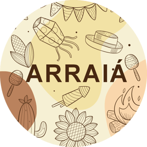 CAPA PAINEL REDONDO FESTA JUNINA | TECIDO PREMIUM  | VÁRIOS MODELOS - 1.50X1.50M E 50X50CM