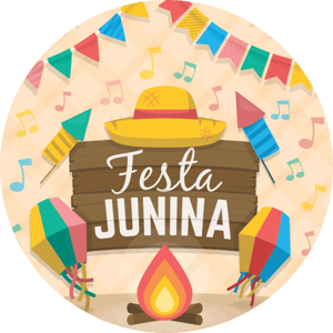 CAPA PAINEL REDONDO FESTA JUNINA | TECIDO PREMIUM  | VÁRIOS MODELOS - 1.50X1.50M E 50X50CM