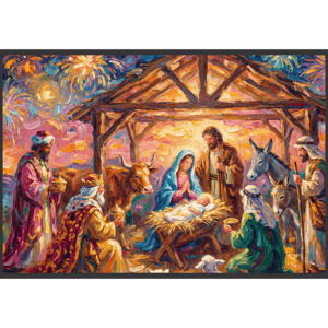 CAPA FUNDO FOTOGRÁFICO HORIZONTAL NATAL PRESÉPIO | TECIDO PREMIUM  | VÁRIOS MODELOS - 2.20X1.50M