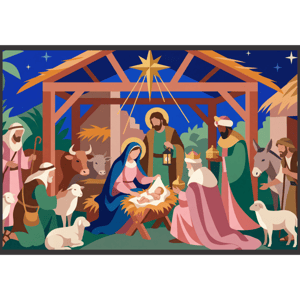 CAPA FUNDO FOTOGRÁFICO HORIZONTAL NATAL PRESÉPIO | TECIDO PREMIUM  | VÁRIOS MODELOS - 2.20X1.50M