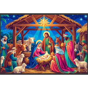 CAPA FUNDO FOTOGRÁFICO HORIZONTAL NATAL PRESÉPIO | TECIDO PREMIUM  | VÁRIOS MODELOS - 2.20X1.50M