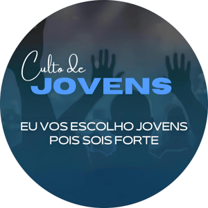 CAPA PAINEL REDONDO CULTO DE JOVENS | TECIDO PREMIUM  | VÁRIOS MODELOS - 1.50X1.50M E 50X50CM