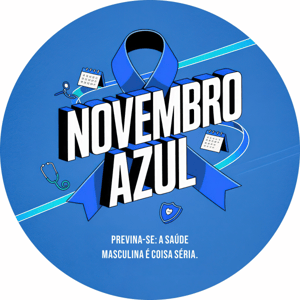 CAPA PAINEL REDONDO NOVEMBRO AZUL | TECIDO PREMIUM  | VÁRIOS MODELOS - 1.50X1.50M E 50X50CM