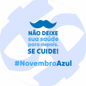 CAPA PAINEL REDONDO NOVEMBRO AZUL | TECIDO PREMIUM  | VÁRIOS MODELOS - 1.50X1.50M E 50X50CM