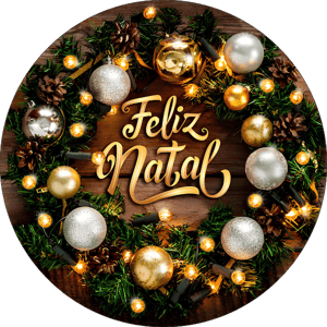 CAPA PAINEL REDONDO NATAL | TECIDO PREMIUM  | VÁRIOS MODELOS - 1.50X1.50M E 50X50CM