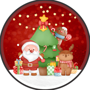 CAPA PAINEL REDONDO NATAL | TECIDO PREMIUM  | VÁRIOS MODELOS - 1.50X1.50M E 50X50CM