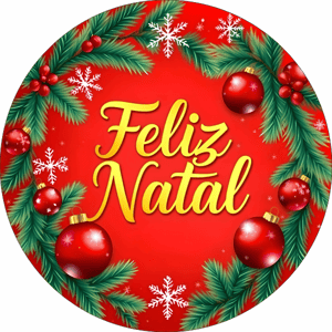 CAPA PAINEL REDONDO NATAL | TECIDO PREMIUM  | VÁRIOS MODELOS - 1.50X1.50M E 50X50CM