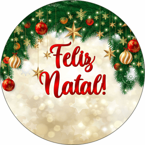CAPA PAINEL REDONDO NATAL | TECIDO PREMIUM  | VÁRIOS MODELOS - 1.50X1.50M E 50X50CM