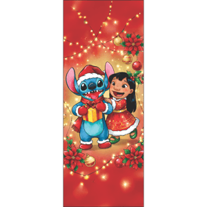 CAPA PAINEL PORTA NATAL STITCH| TECIDO PREMIUM  | VÁRIOS MODELOS - 85cm x 2.10M