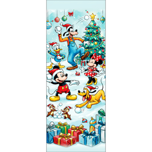 CAPA PAINEL PORTA NATAL MICKEY| TECIDO PREMIUM  | VÁRIOS MODELOS - 85cm x 2.10M